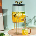 Glass Beverage Dispenser with Stand and Spigot Y132611
