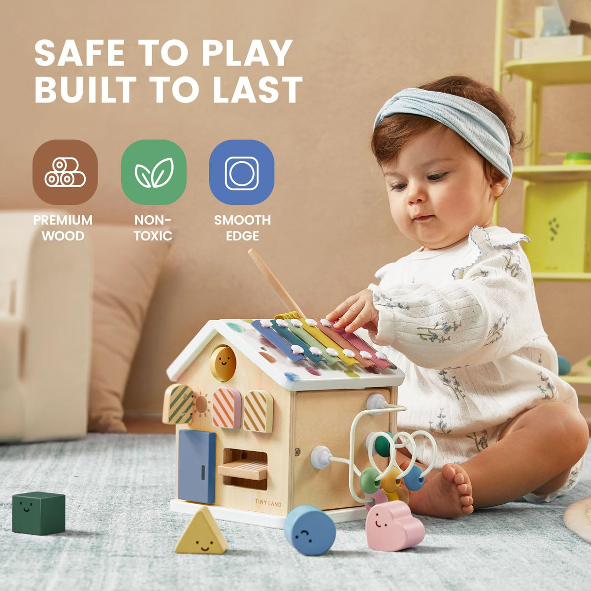 Wooden Activity Cube T765055