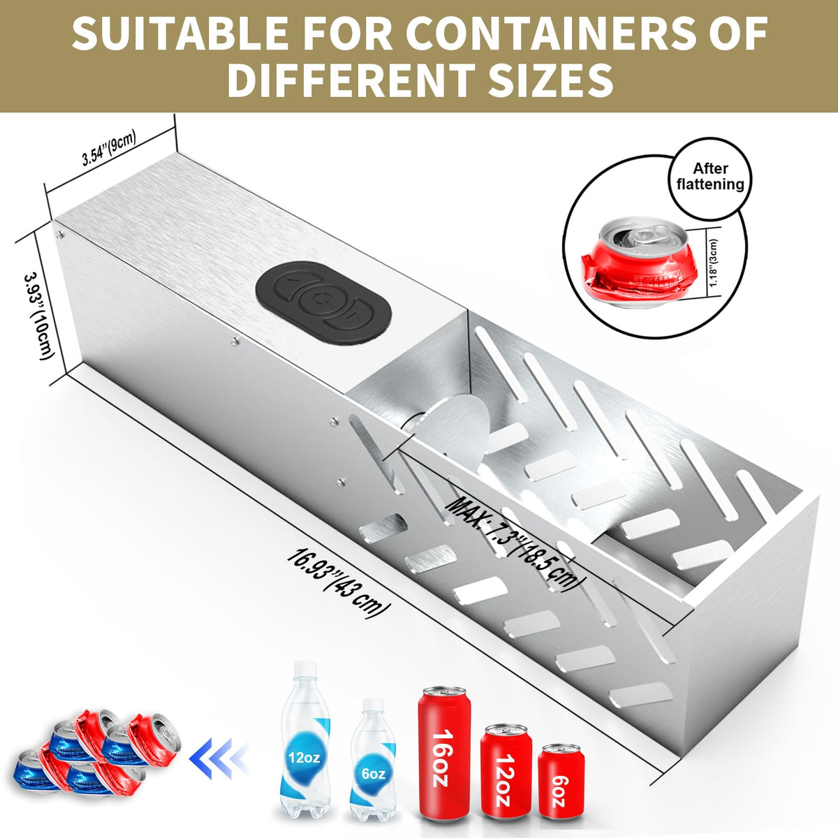 Electric Can Crusher for 12oz & 16oz Cans Y919935