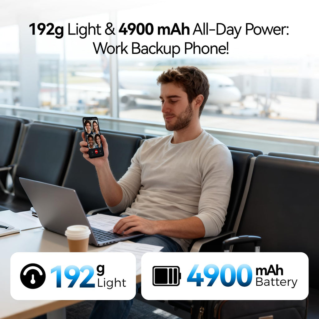 Ultra-Light 6.75" Big Screen 4G+64GB 13MP Dual Camera 4900mAh Android 14 Dual SIM Smartphone V83365