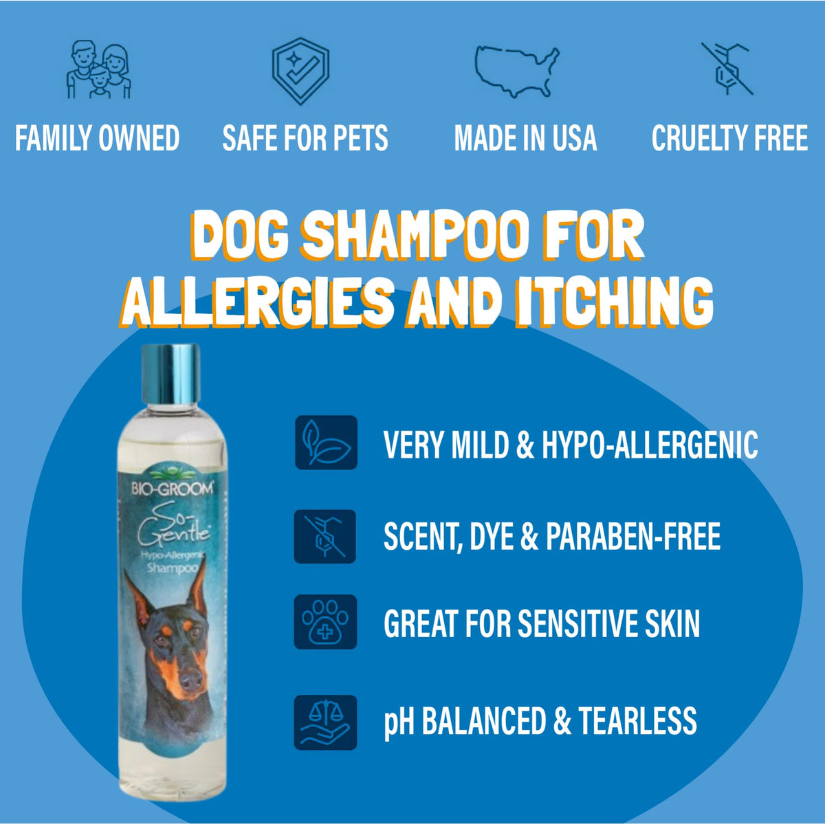 Hypoallergenic Tearless Dog Shampoo 1 Gallon Z2237