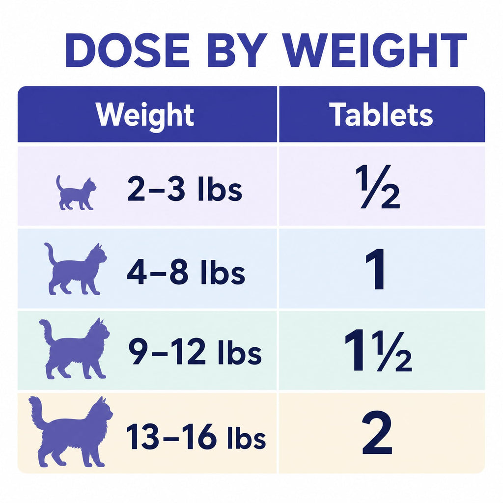 Broad Spectrum Cat & Kitten Dewormer 50 Tablets P2425