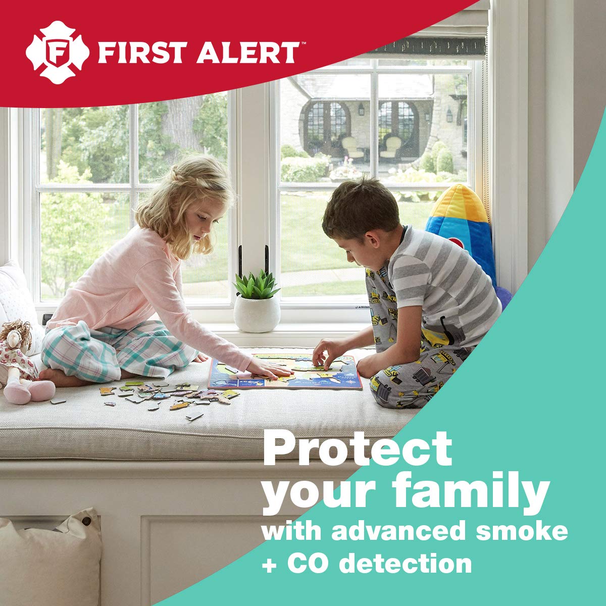 Hardwired Smoke and Carbon Monoxide Detector with Battery Backup, 3-Pack V985