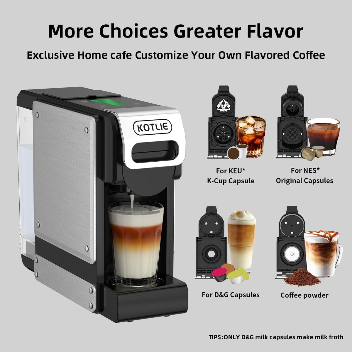 19 Bar Single Serve Coffee Maker with 34 Oz Reservoir N475927