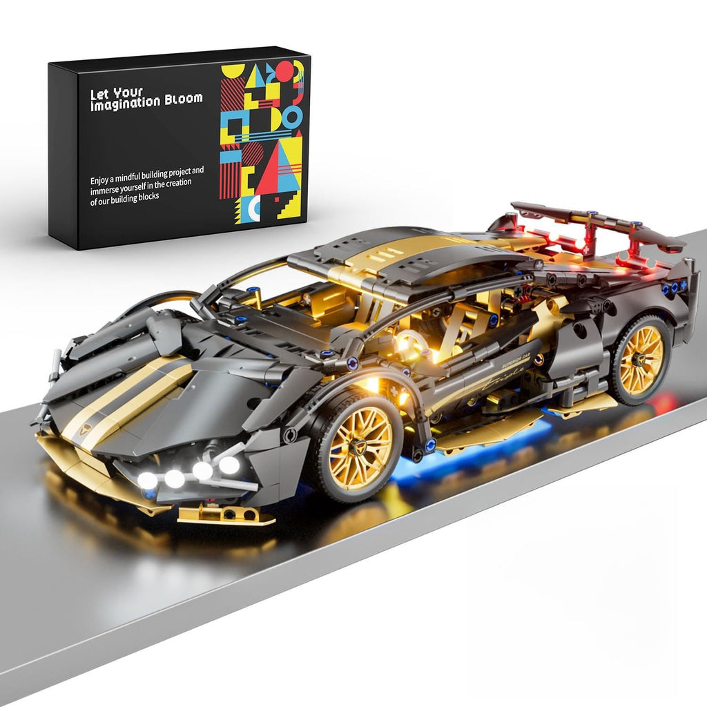 1:14 Building Block Car Set with LED V6470