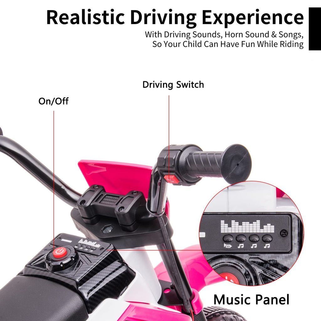 12V Ride On Motorcycle with Training Wheels N6278