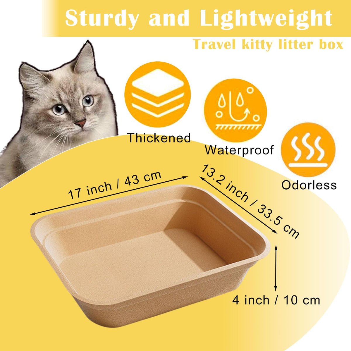 8 Pack Disposable Cat Litter Box W7828