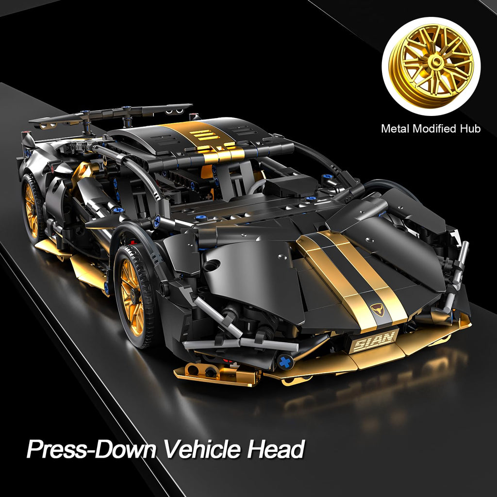1:14 Building Block Car Set with LED V6470