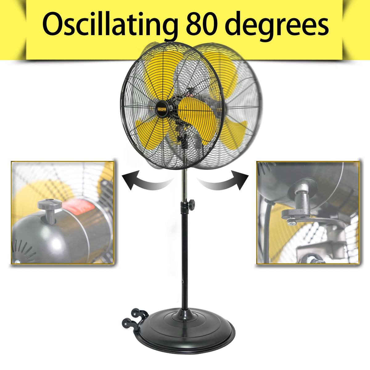 20 Inch 3-Speed Oscillating Pedestal Fan P867