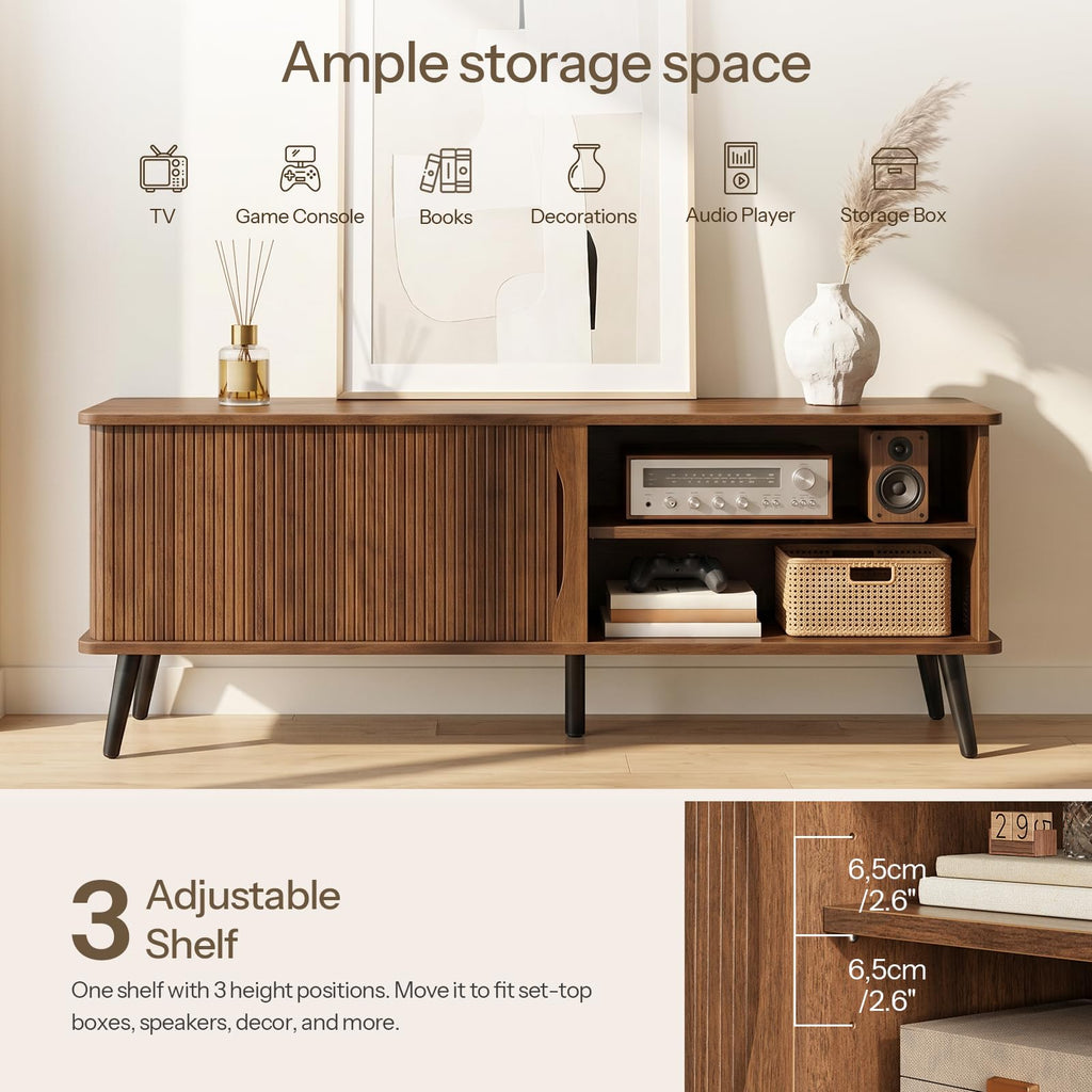 Mid Century Modern TV Stand with Storage R384594