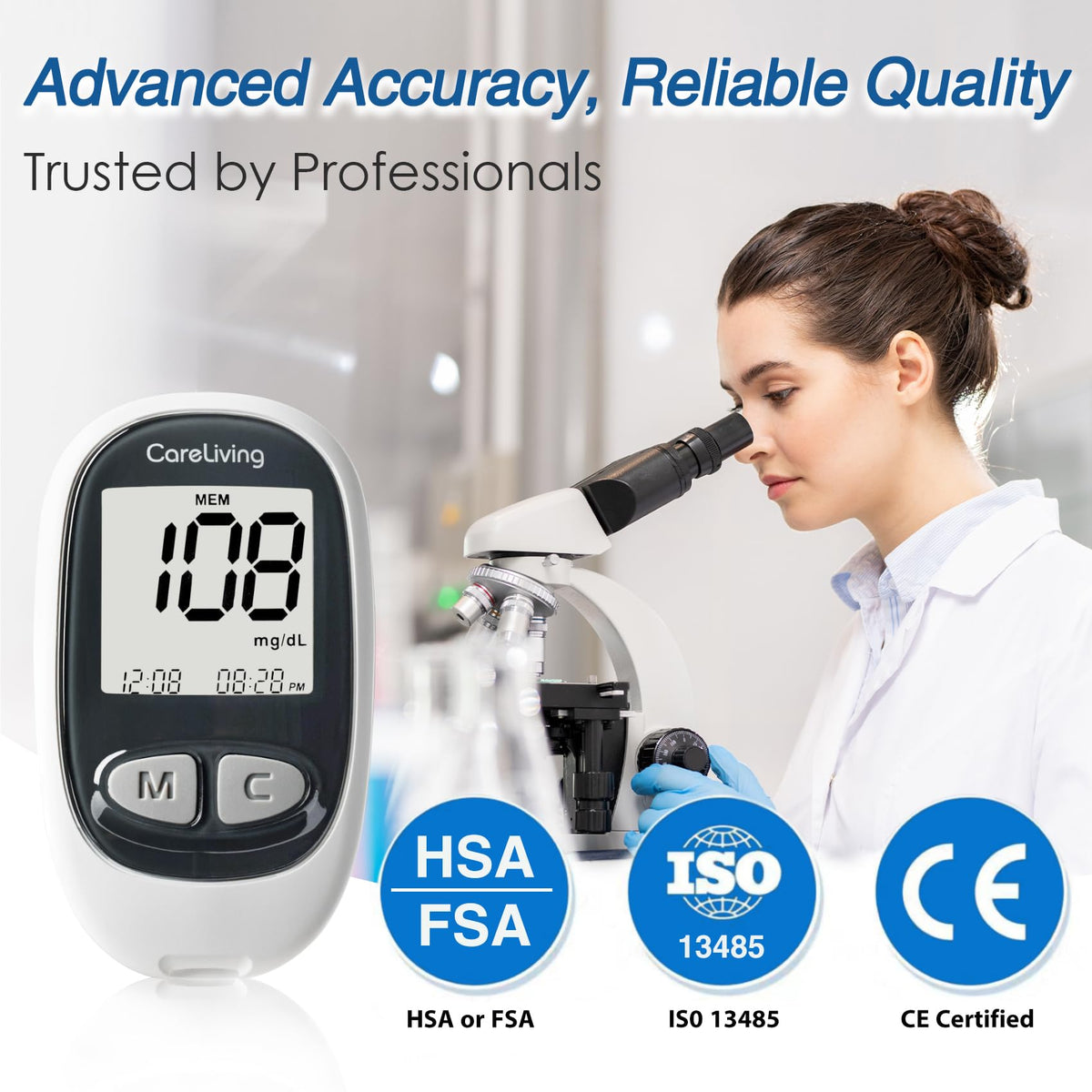 Blood Glucose Monitor Kit with 100 Test Strips Z54042
