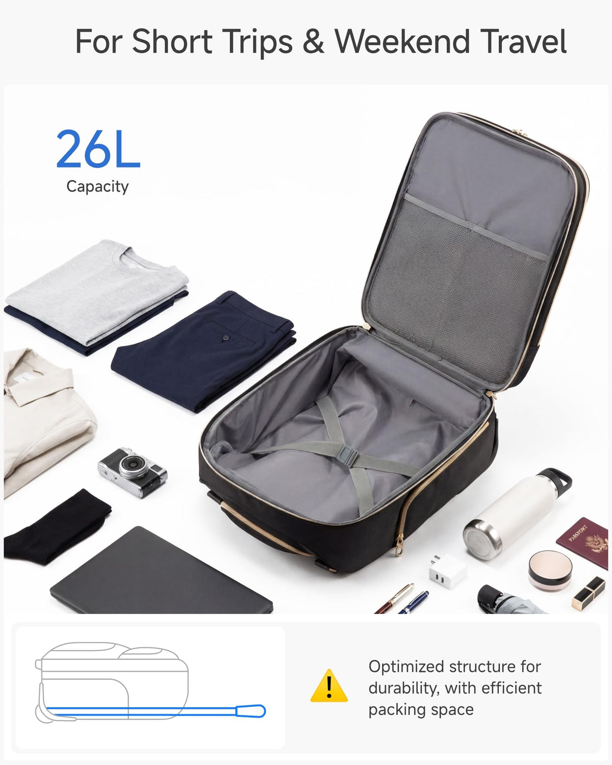 Black 16" Underseat Carry On Bag Q702887