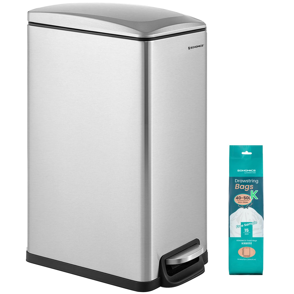 13 Gallon Stainless Steel Kitchen Trash Can with Lid R6545