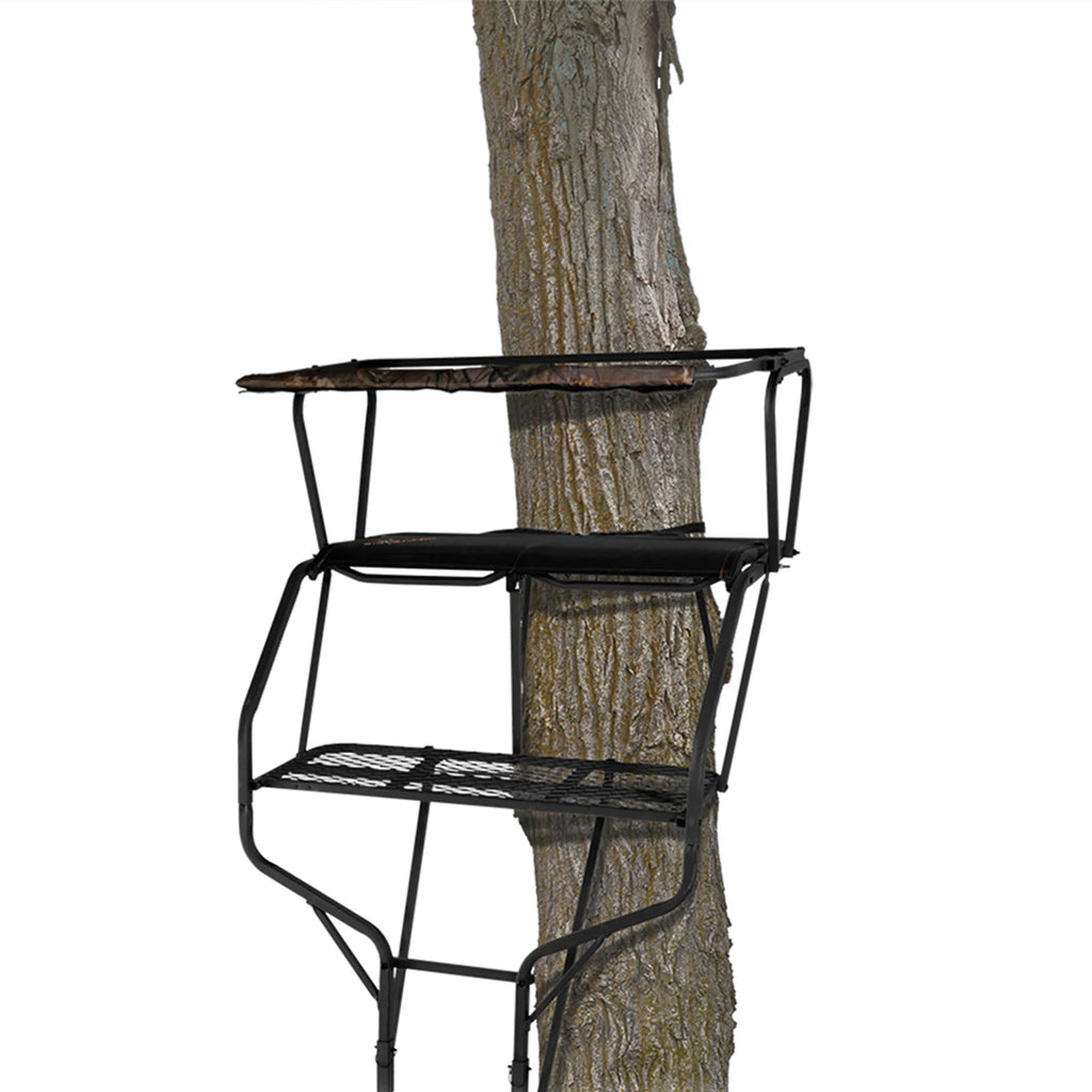 2 Person 18 Foot Tall Portable Hunting Tree Ladder Stand (2 Pack) D869