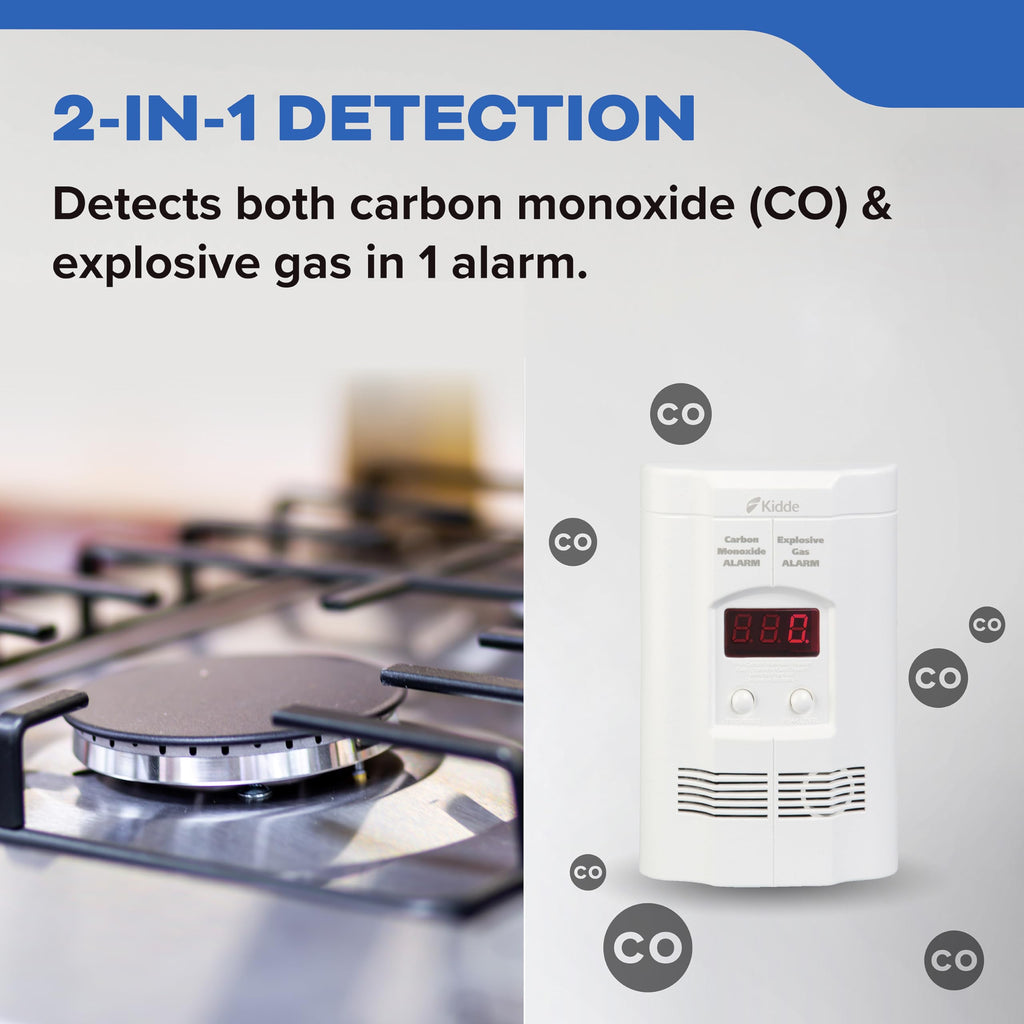 Carbon Monoxide & Explosive Gas Alarm with Digital Display I74680