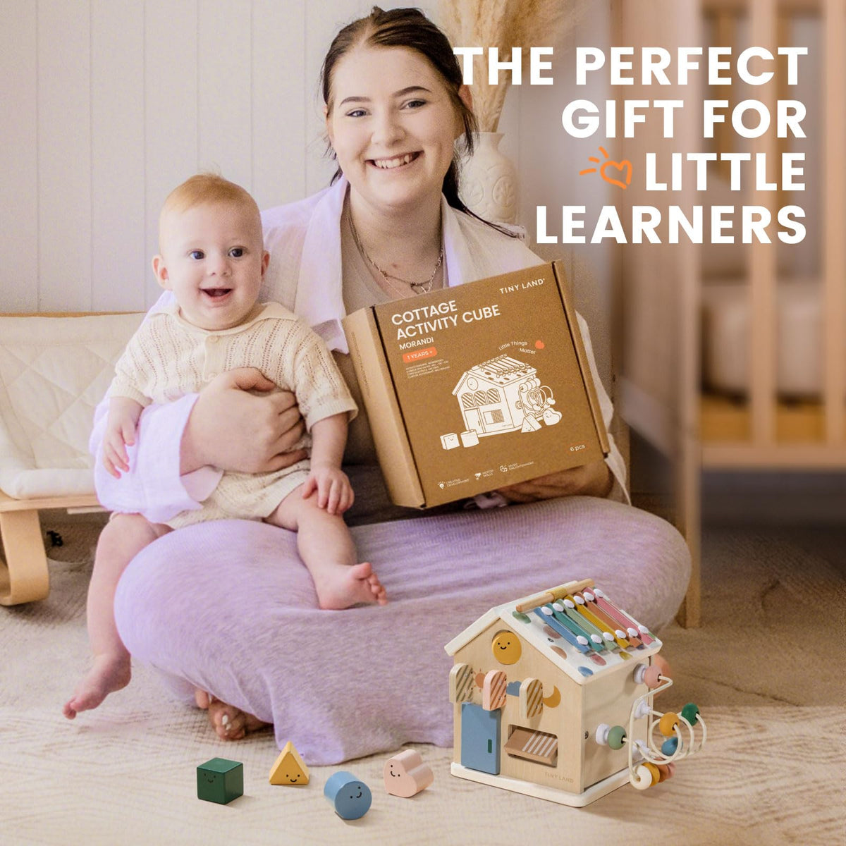 Wooden Activity Cube T765055