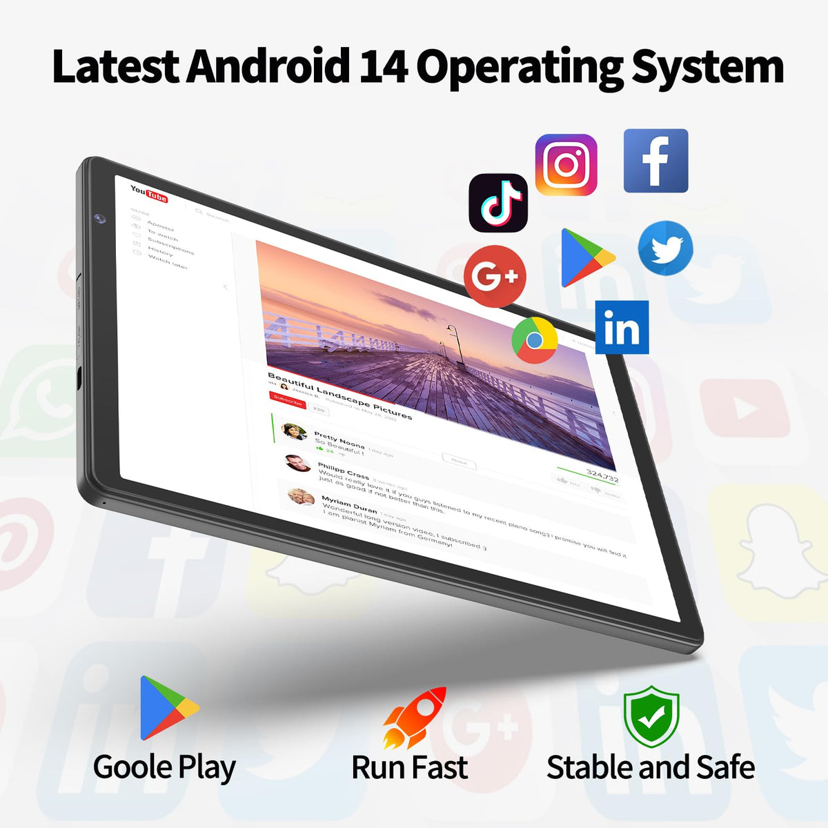 Android 10 inch Tablet 32GB Expandable HD IPS Screen B908821