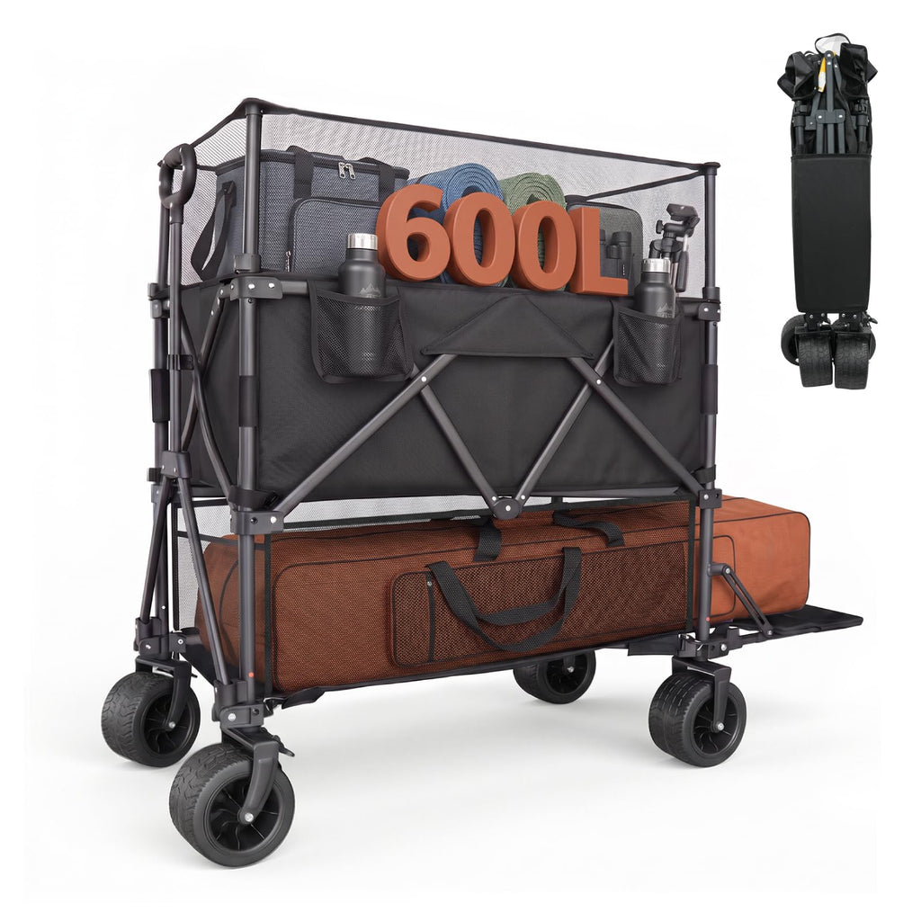 600L Foldable Collapsible Wagon Cart with Wheels Y5541
