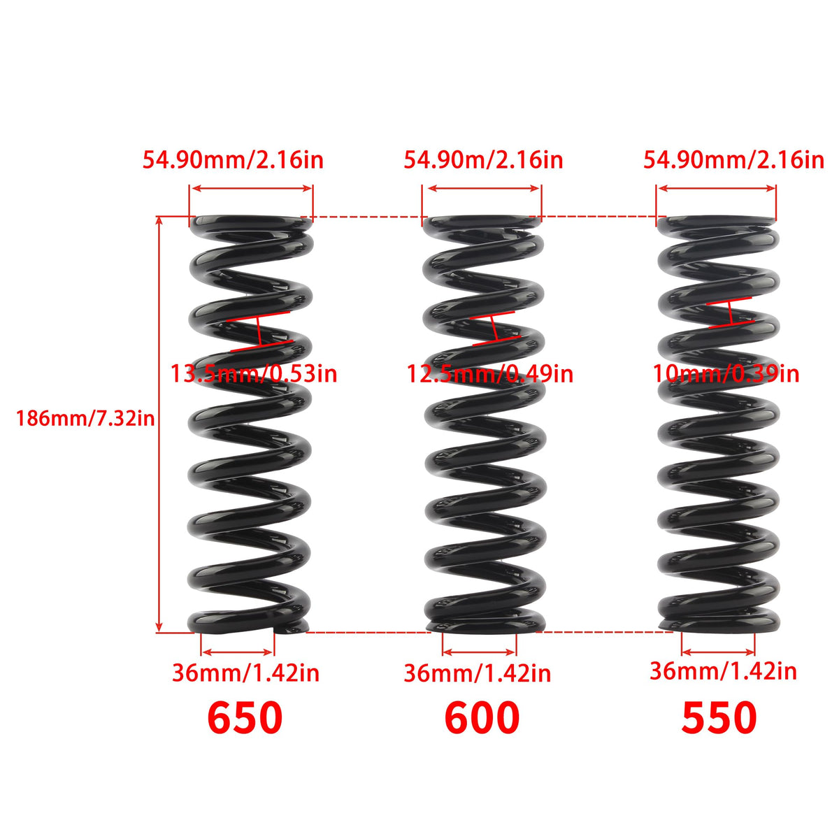 650LBS Rear Shock Absorber Spring Z22451