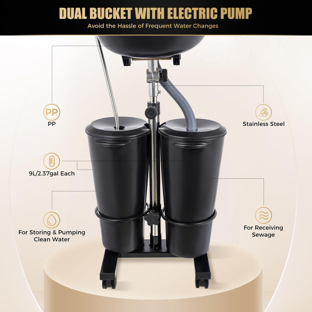 Portable Shampoo Bowl with Electric Pump R223