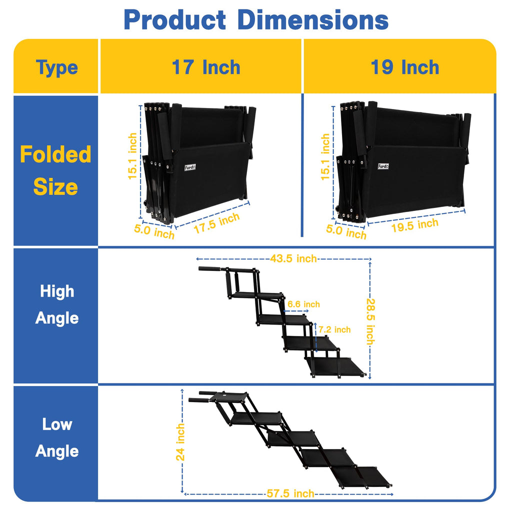 Foldable Non-Slip Dog Stairs U418051