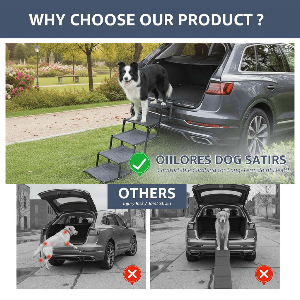 Foldable Dog Stairs 5 Steps Non-Slip A450