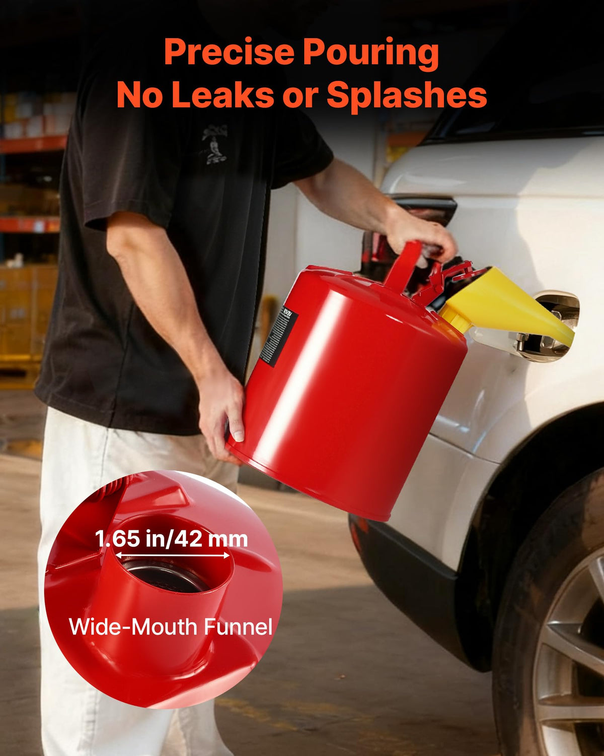 5 Gallon Red Metal Safety Gas Can with Flame Arrester N52603
