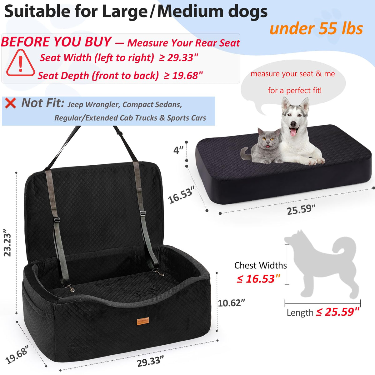 Large Dog Car Seat Y61069