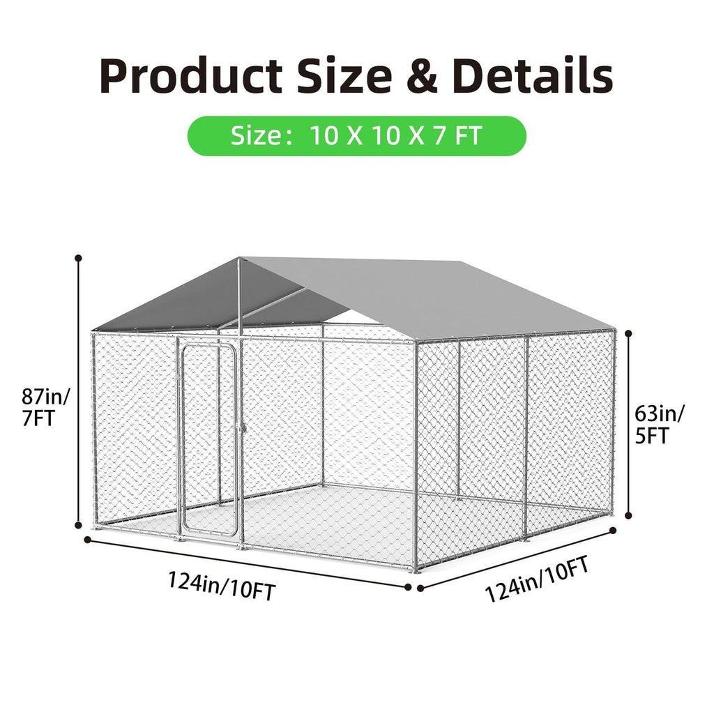 10'x10' Heavy Duty Outdoor Dog Kennel Y775