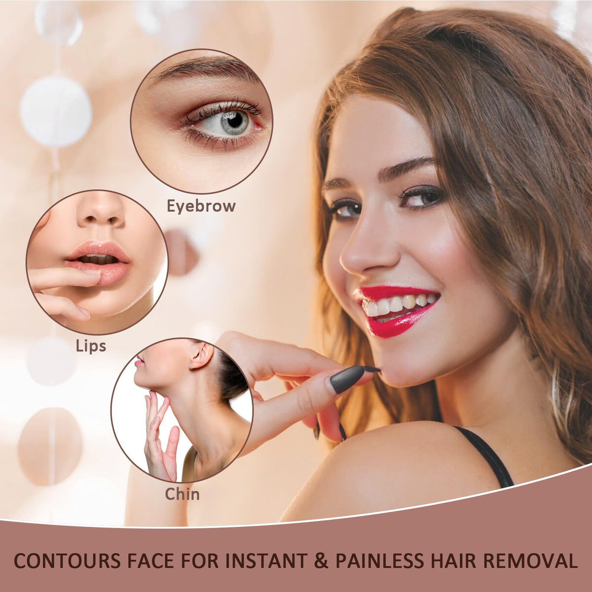 Battery Powered Facial Hair Remover with 2 Replacement Heads N3475