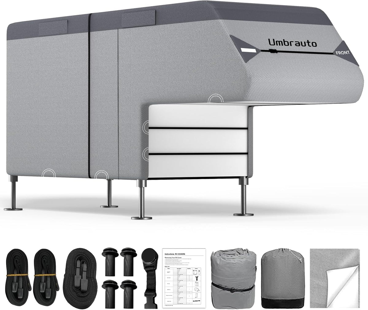 8-10ft Waterproof 7 Layers Truck Camper RV Cover S15290