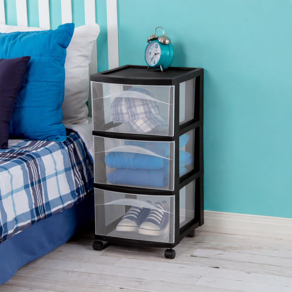 3-Drawer Cart with Wheels, 2-Pack P884