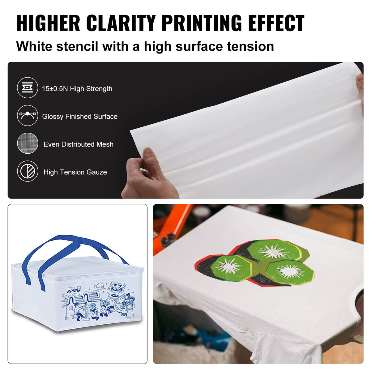 6 Pieces Aluminum Silk Screen Frame with 110 Count Nylon Mesh H904012