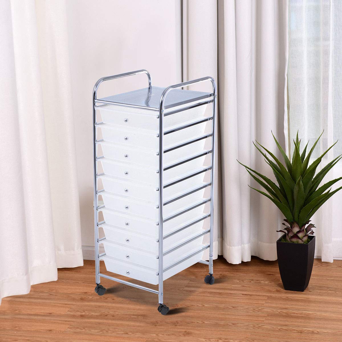10 Drawer Rolling Storage Cart D2325