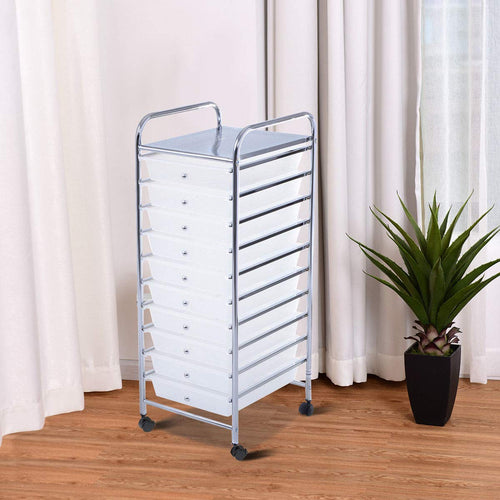 10 Drawer Rolling Storage Cart D2325