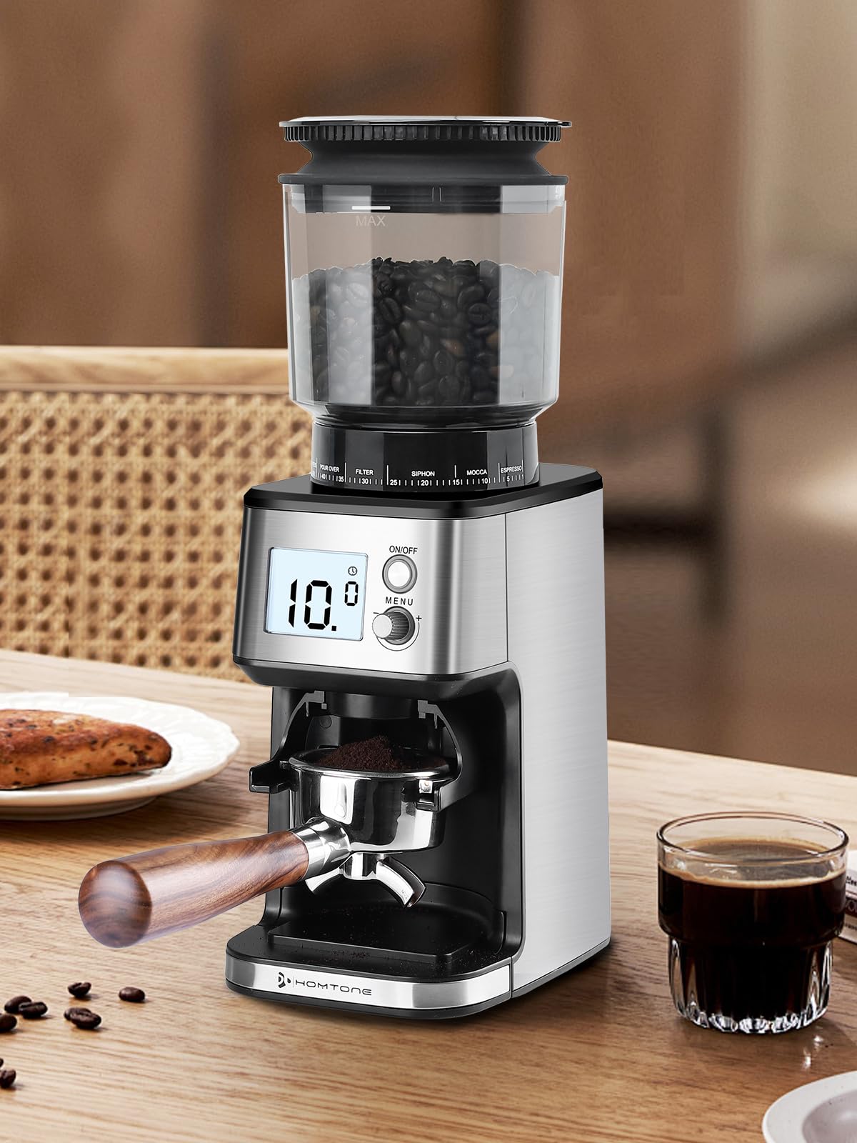 Conical Burr Espresso Coffee Grinder 51mm Stepless Electric K55674