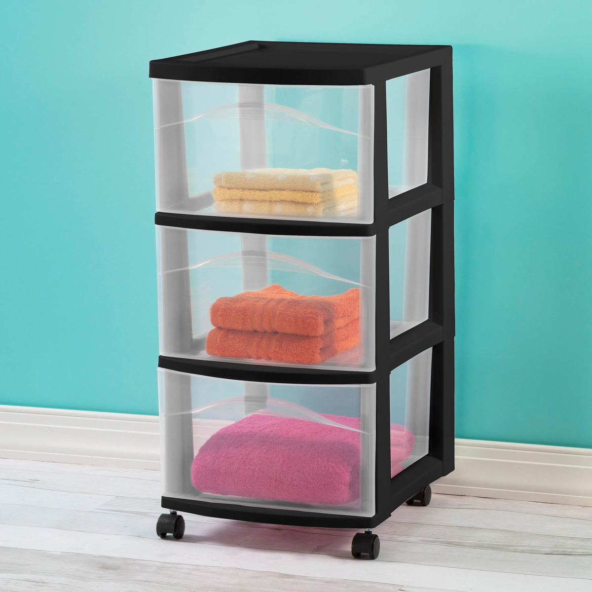 3-Drawer Cart with Wheels, 2-Pack P884