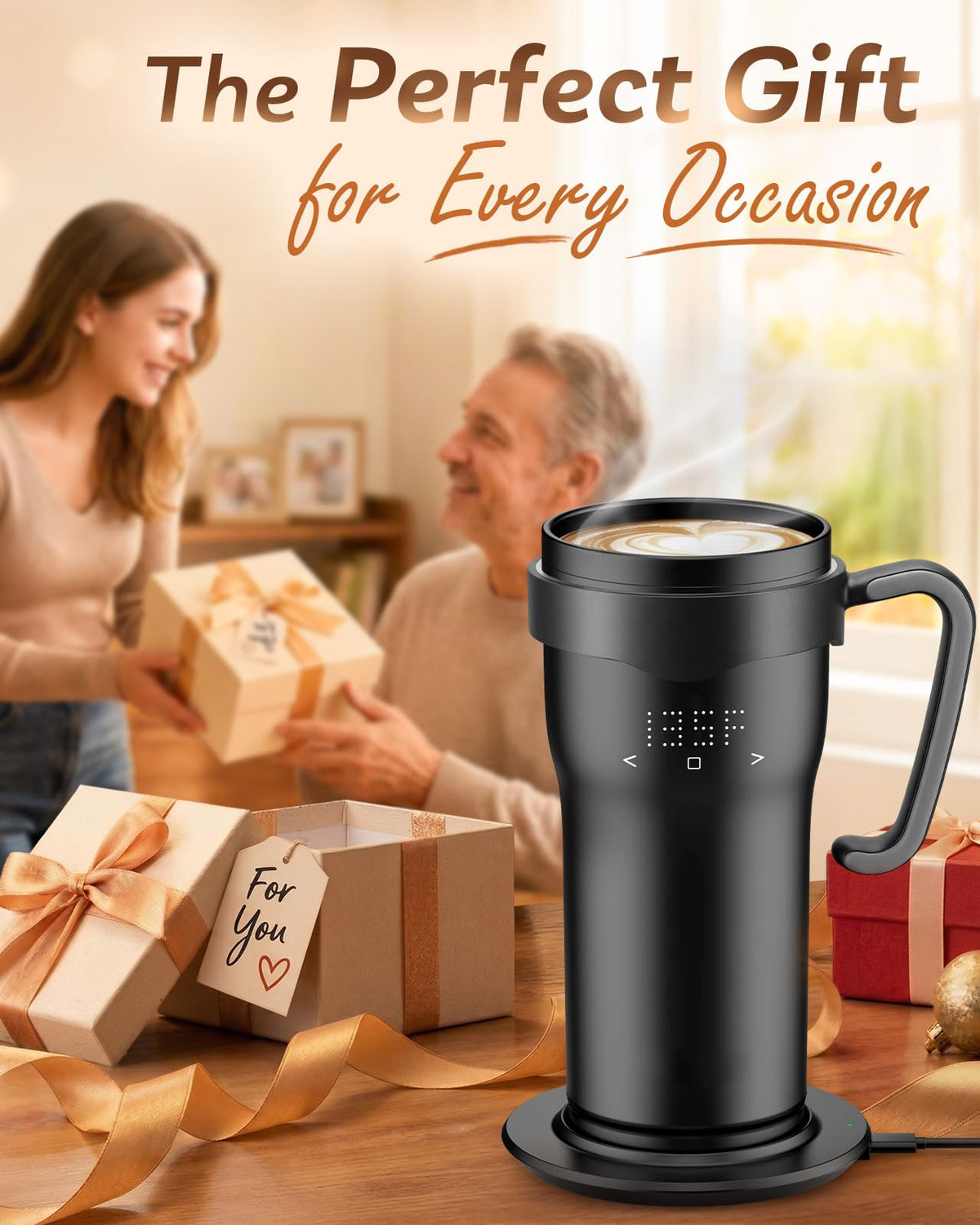 16oz Temperature Control Rechargeable Heated Mug H445862