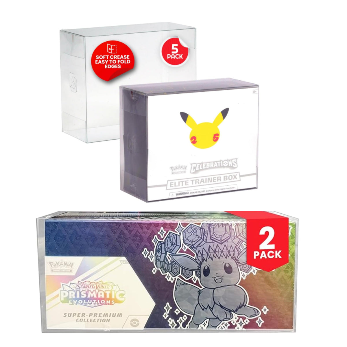 Clear PET Display Case 5-Pack + 2-Pack R757