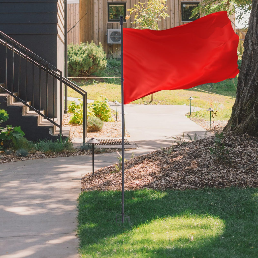 Heavy Duty Stainless Steel In Ground Flag Pole with 5 Prongs Base Y479507