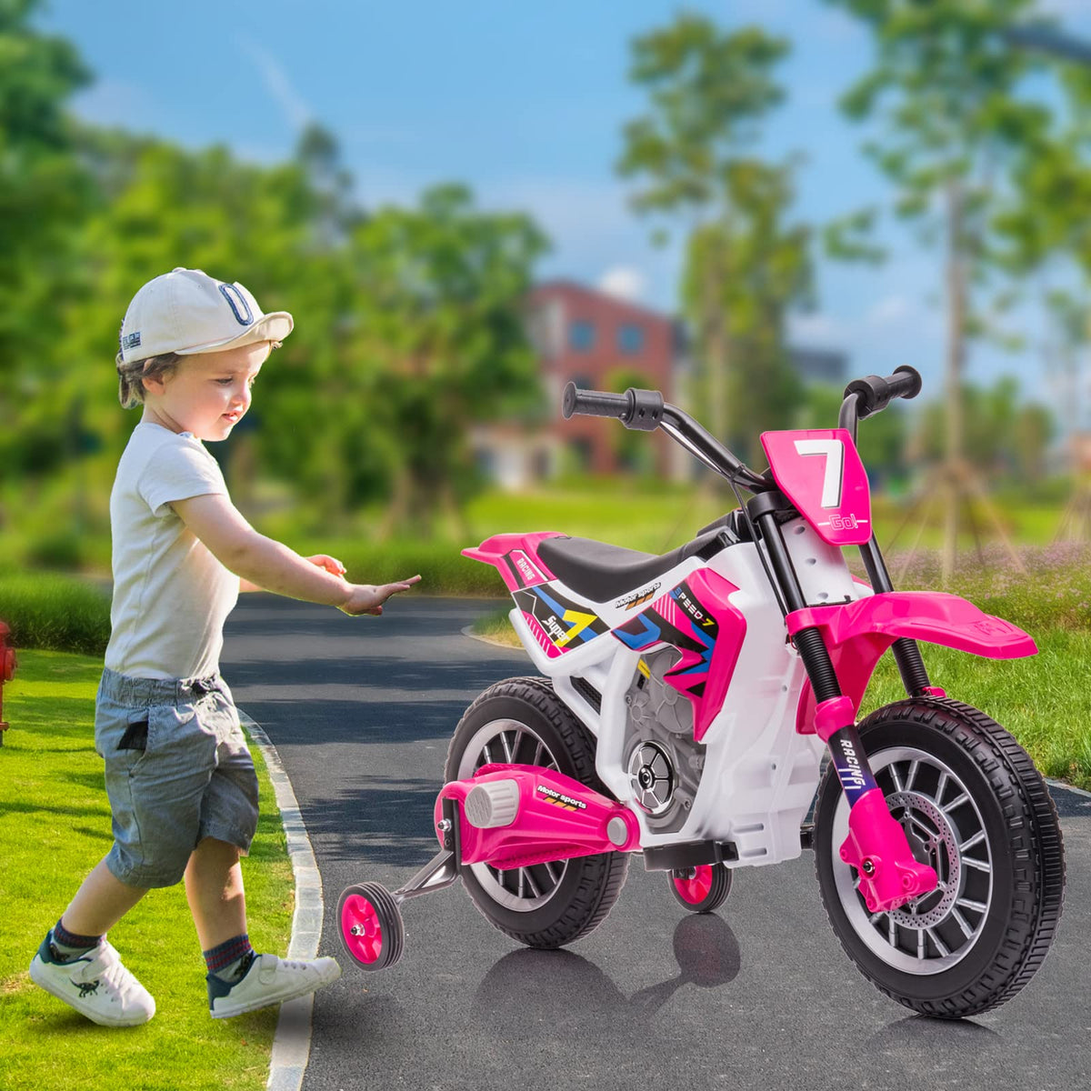 12V Ride On Motorcycle with Training Wheels N6278