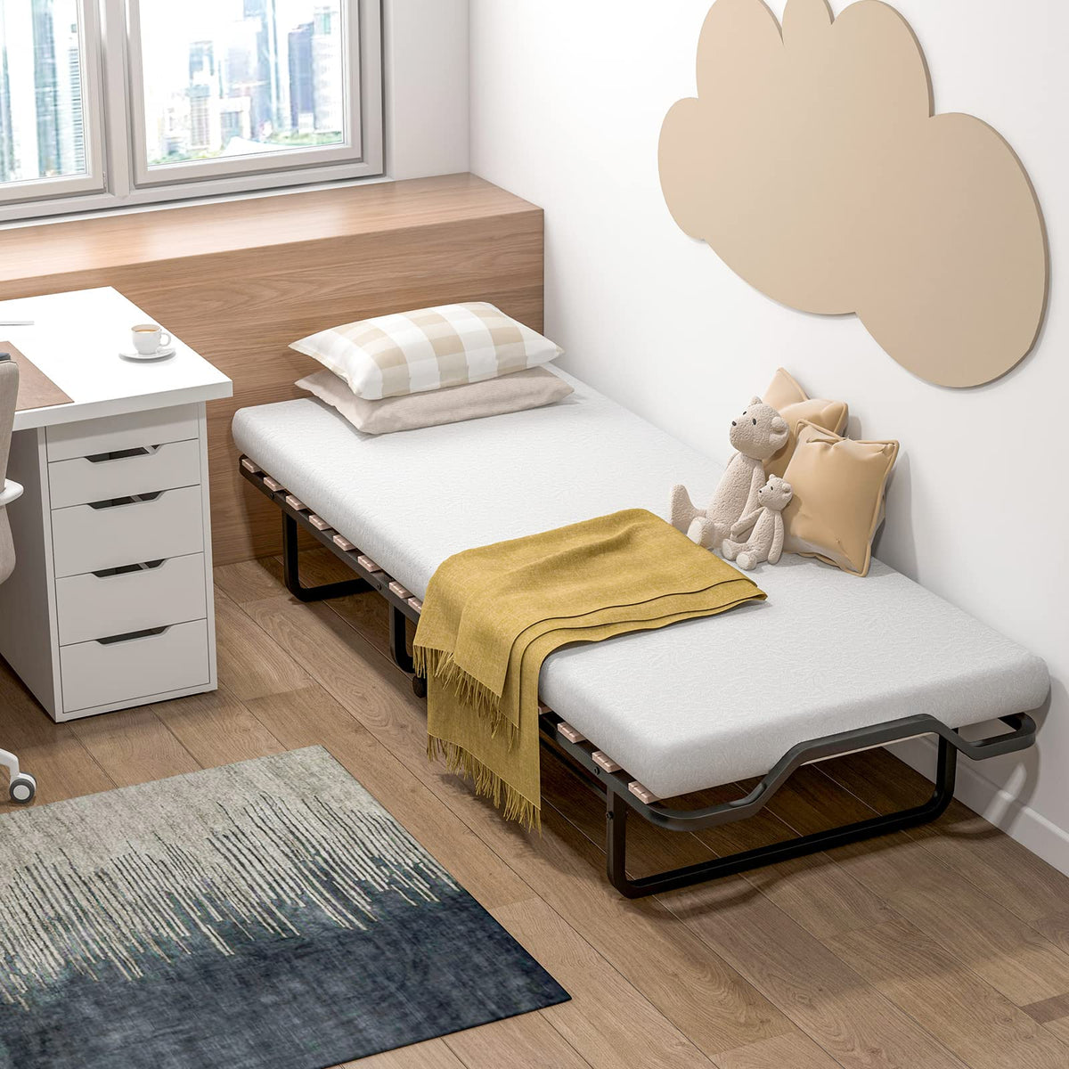 78.5” x 31” Folding Bed with 5” Memory Foam Mattress D751685