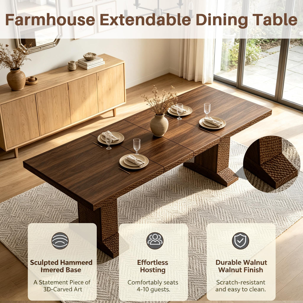 Extendable Dining Table Set for 8 E57538