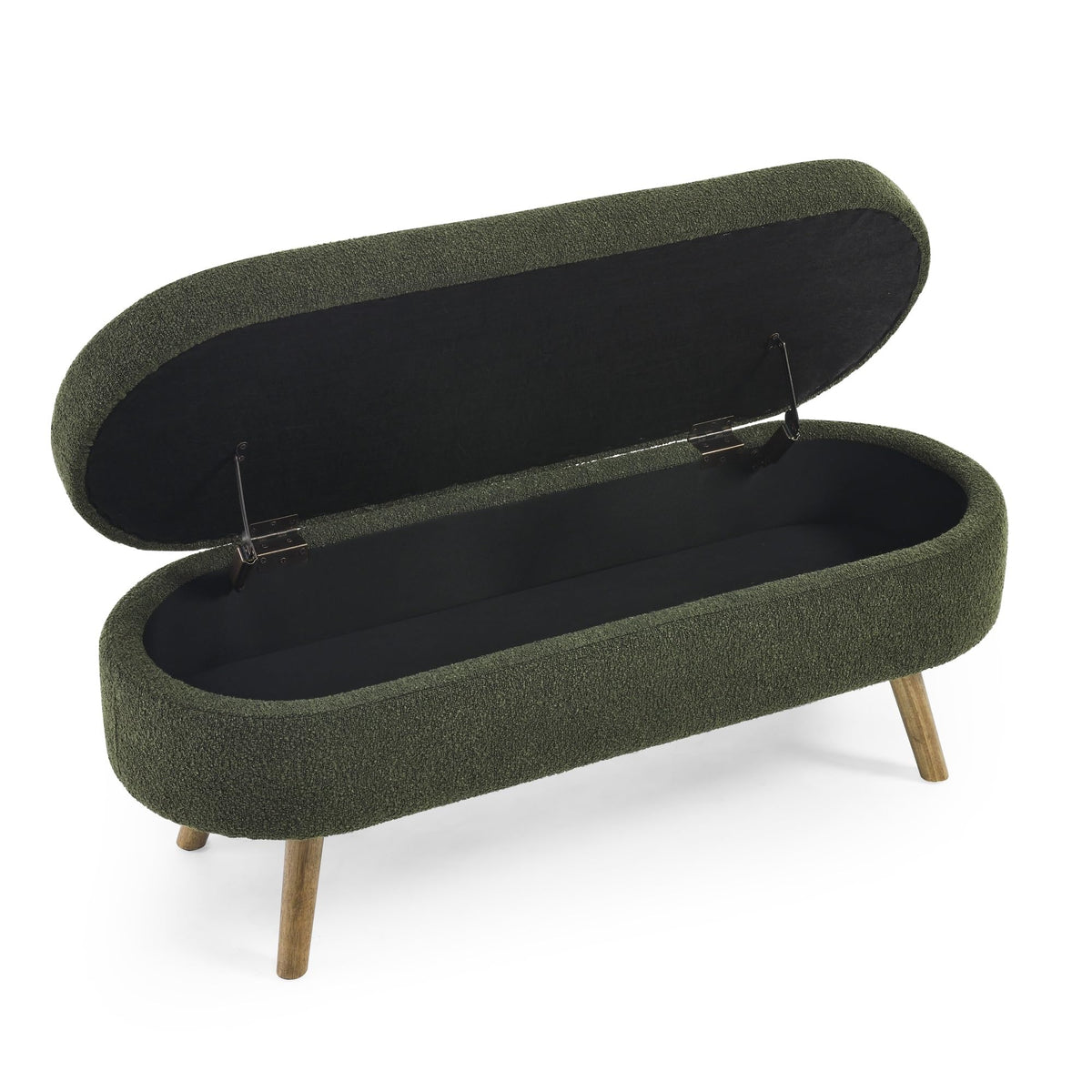 Green Oval Storage Ottoman Bench D678042