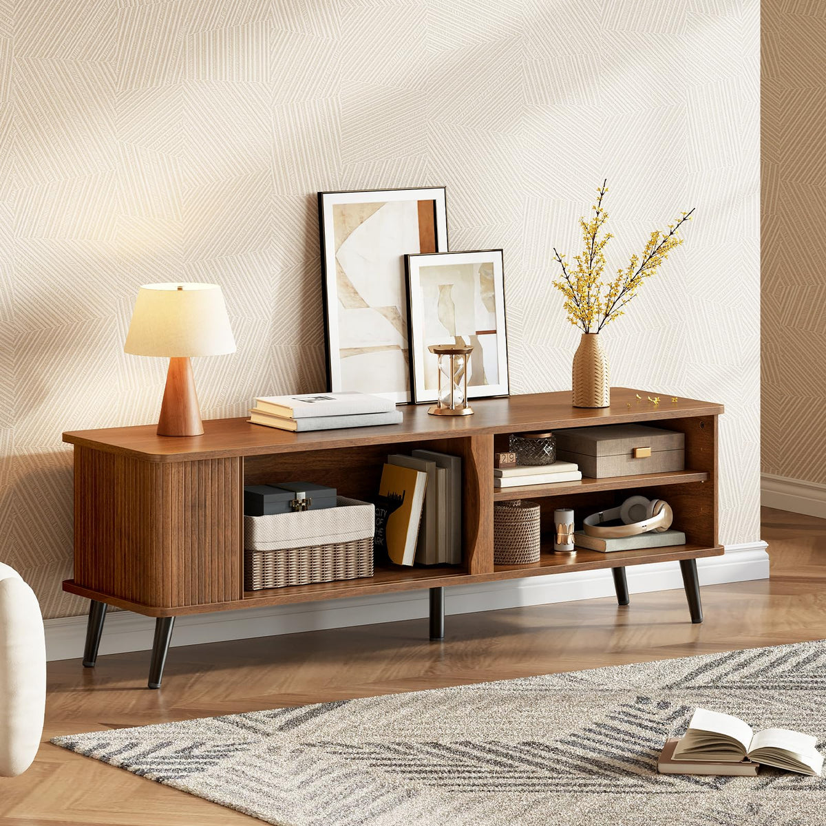 Mid Century Modern TV Stand with Storage R384594
