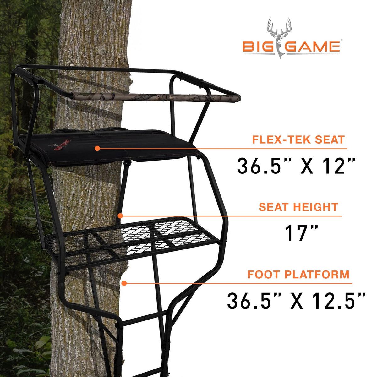 2 Person 18 Foot Tall Portable Hunting Tree Ladder Stand (2 Pack) D869
