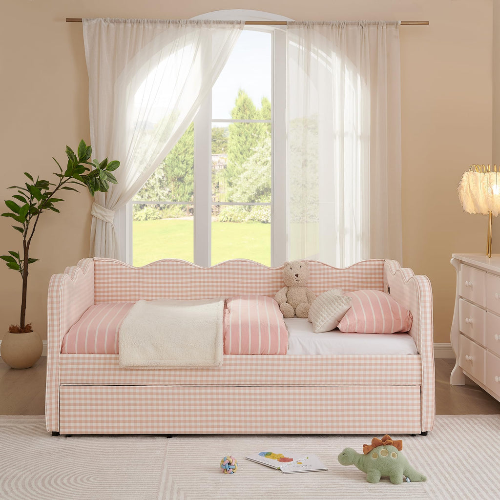 Twin to King Upholstered Daybed with Pop Up Trundle Bed B998922
