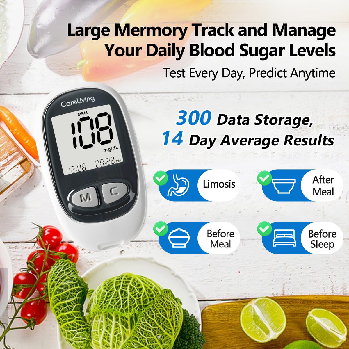 Blood Glucose Monitor Kit with 100 Test Strips Z54042