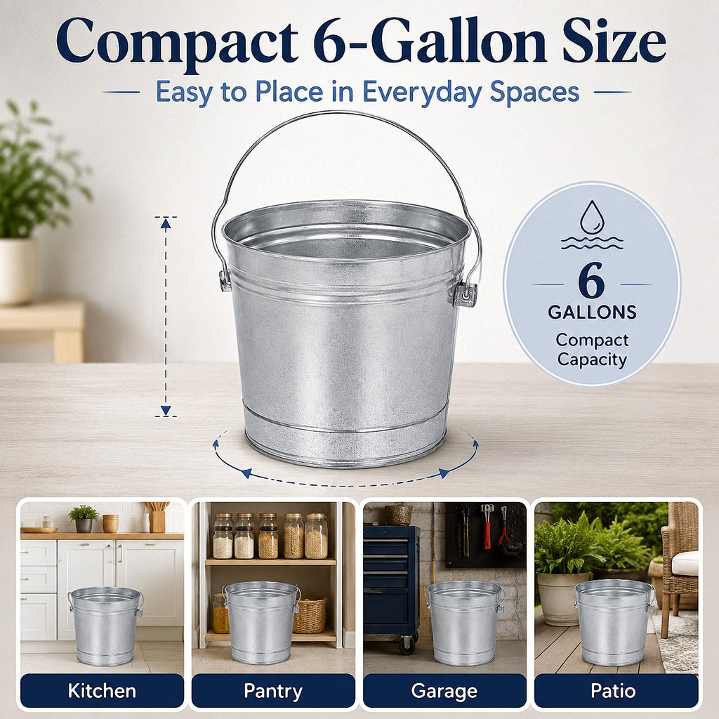 Galvanized Steel Airtight Storage Jar with Locking Lid V433