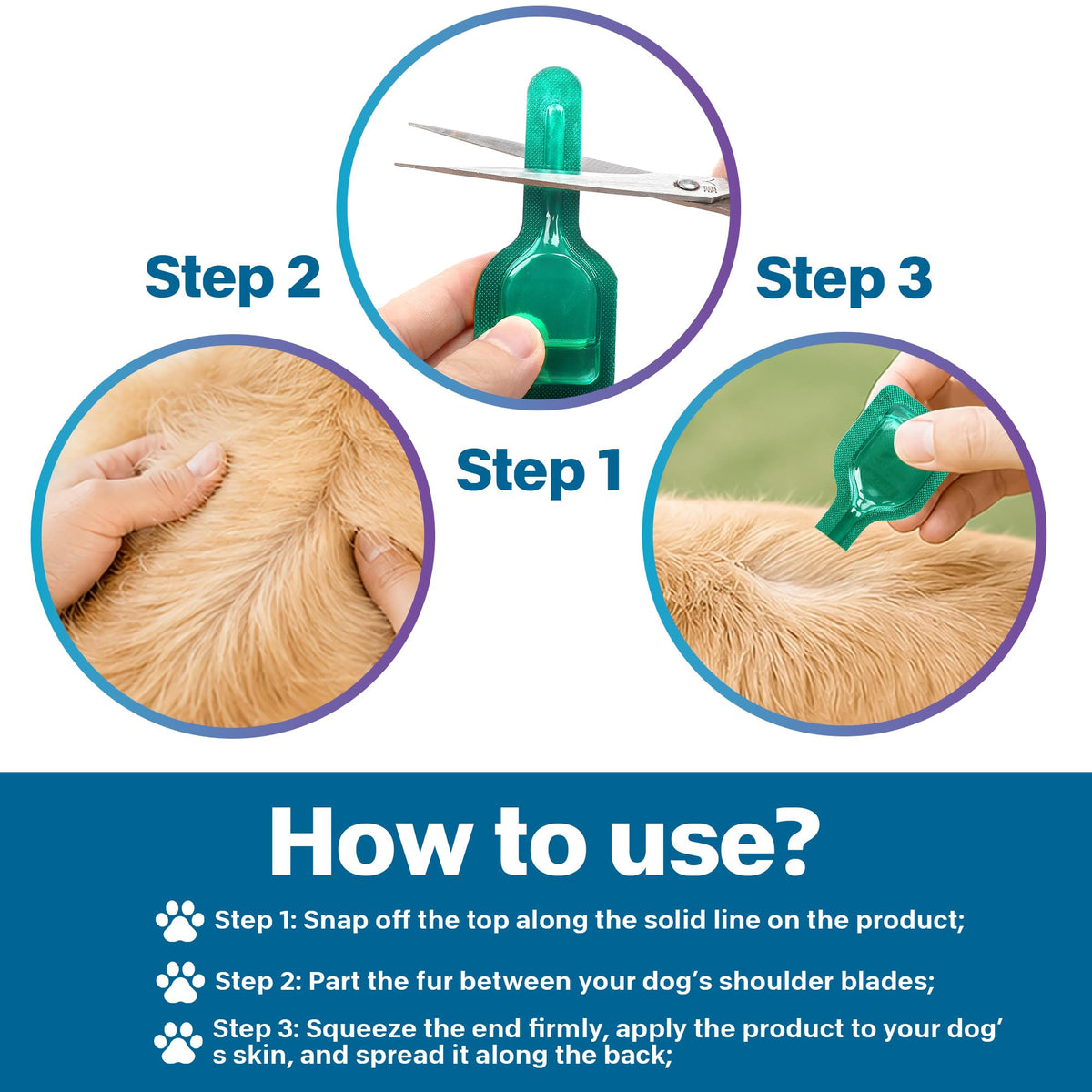 Flea and Tick Prevention for Medium Dogs 23-44 lbs 6 Doses T17504